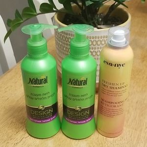 Hair curling moisturizing cream and dry shampoo